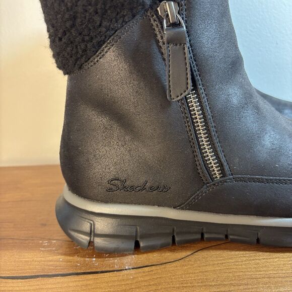 Skechers Z19125 Women's Black Textile Synergy Collab Zip Up Booties Size US 8 M - Picture 4 of 8